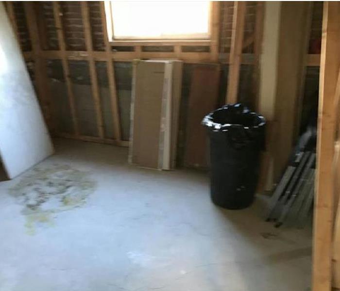 Flood cuts were performed in this basement after suffering water damage and to remove future mold problems. 